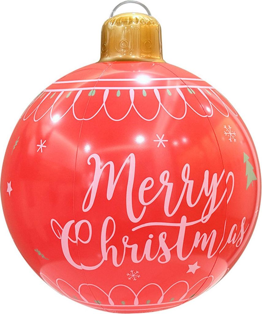 18,9 Zoll riesiger aufblasbarer Weihnachtsball für den Außenbereich, großer PVC-Ball für die Dekoration im Außenbereich, für den Garten, den ...