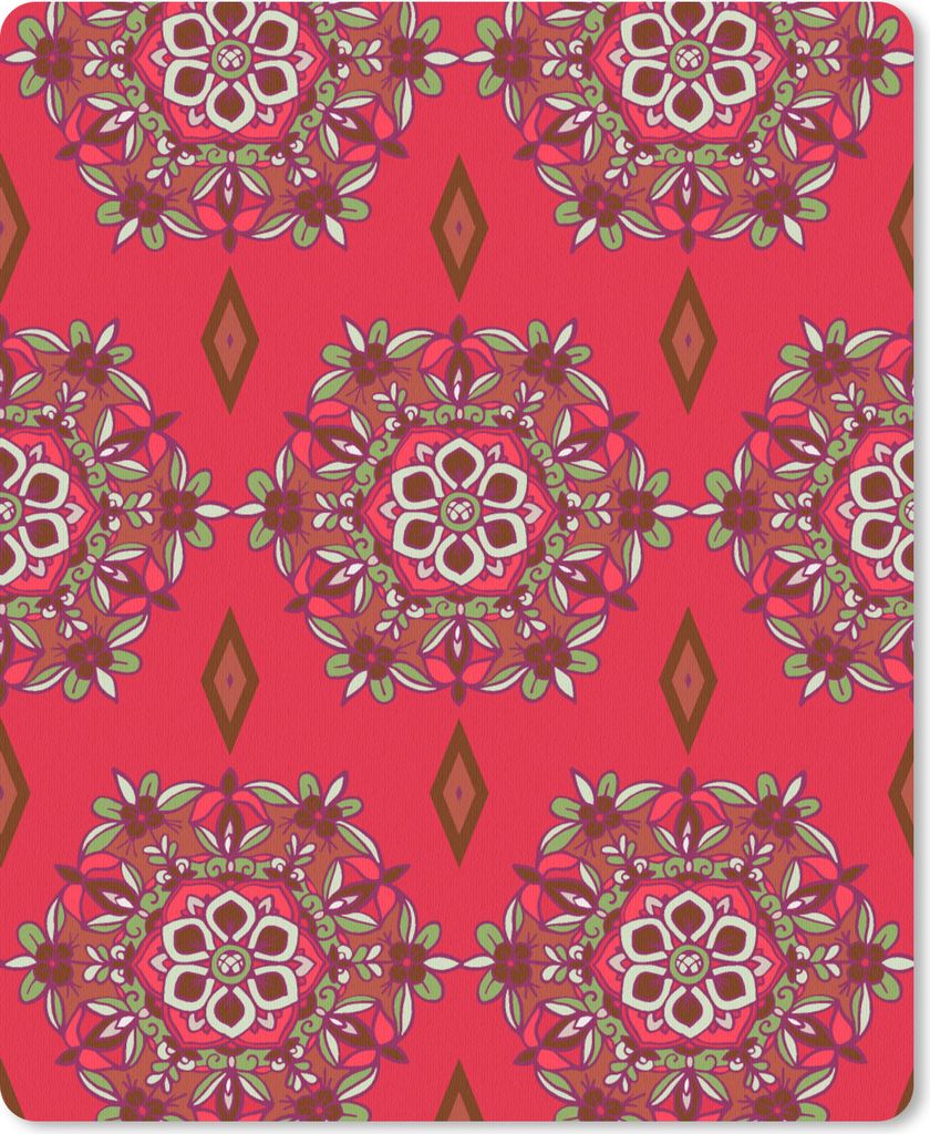 MuchoWow Mauspad Mousepad Mandala - Muster - Blume 19x23 cm - Mousepads - Maus Mat - Pad - Mausunterlage - Mauspads - Spielen