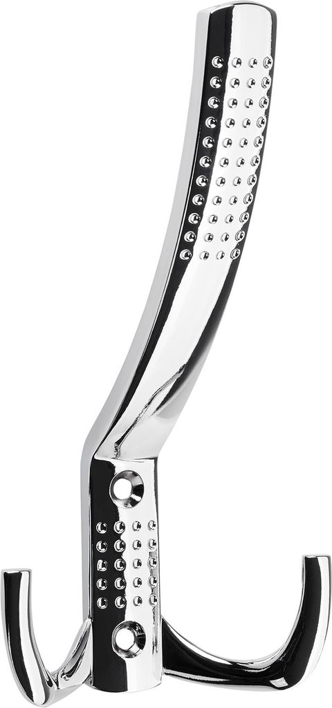 10 x Garderobenhaken JASMIN I lang Chrom poliert