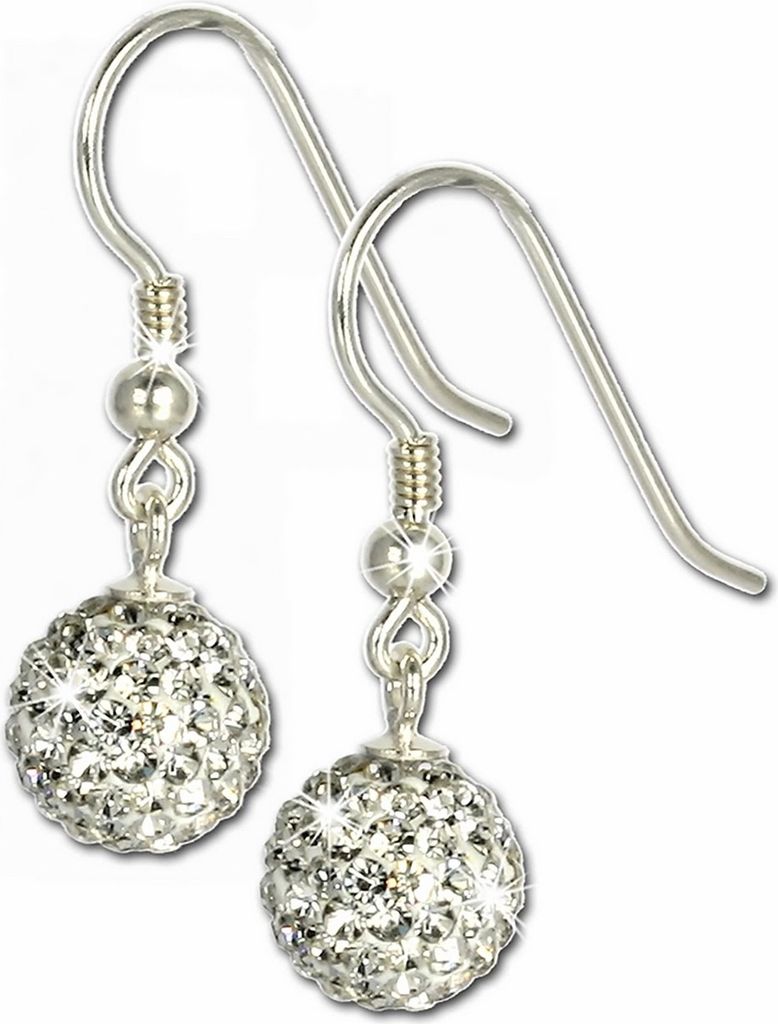 SilberDream weiß Ohrringe Zirkonia Damen 925 Silber Ohrhänger GSO201
