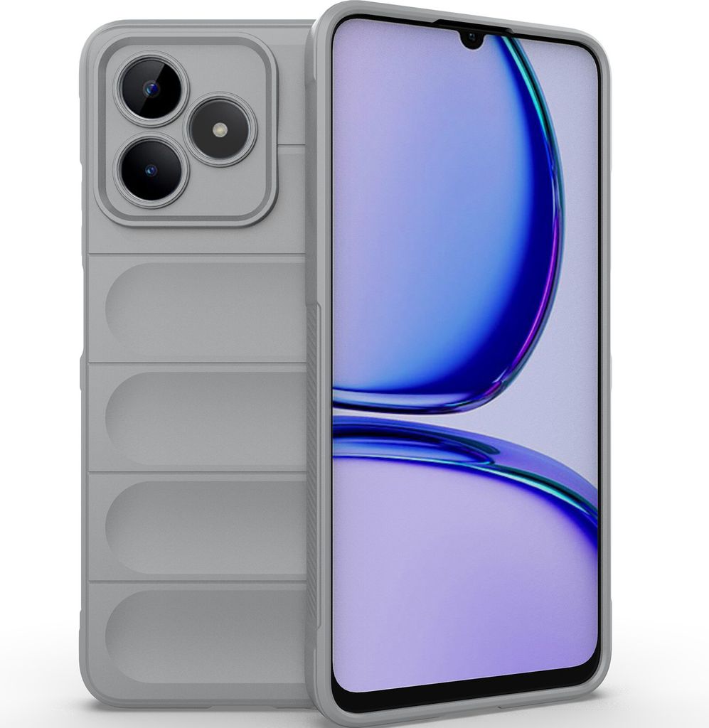 Handyhülle für Realme C55 Weich TPU Silikon Stossfest Anti-rutsch Hülle Grau