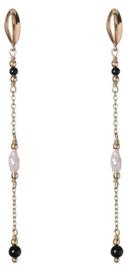 Boucles d'oreilles longues perles d'eau et agate AL5257.01.000 chic