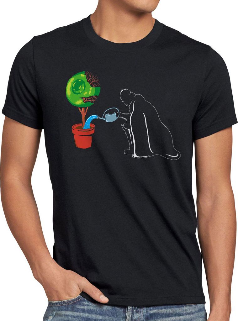 style3 Darth Gardener - The plant of the Dark Force Herren T-Shirt, Größe:4XL, Farbe:Schwarz