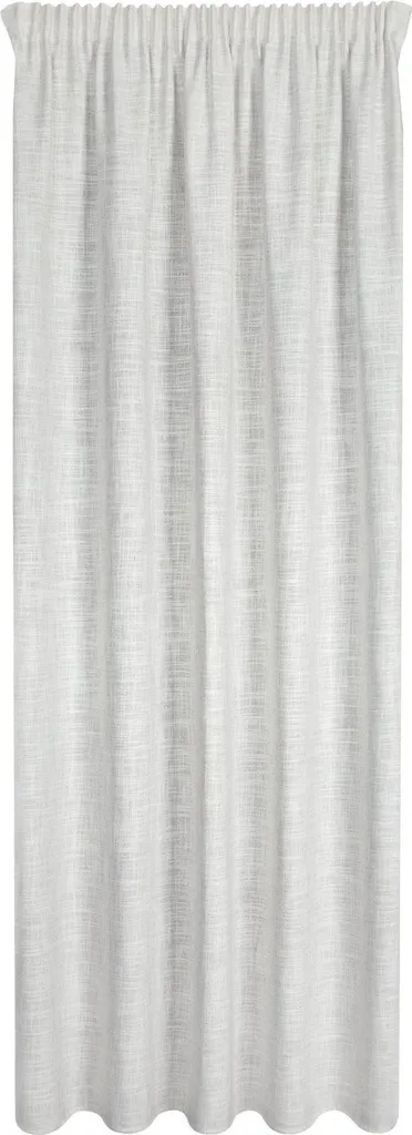Rideau Rosi crème argenté 140x270 cm en tissu chic prêt à installer