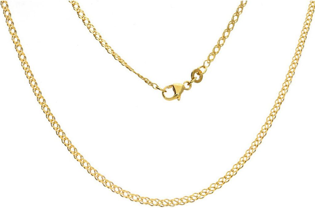 Doppelpanzer Kette Collierkette echt Gold 333 (8 kt) 42 cm Produktbild 