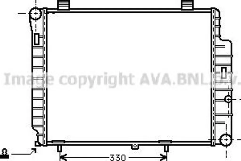 Radiateur moteur AVA MSA2155 haute résistance OE 2025002903 Classe C E
