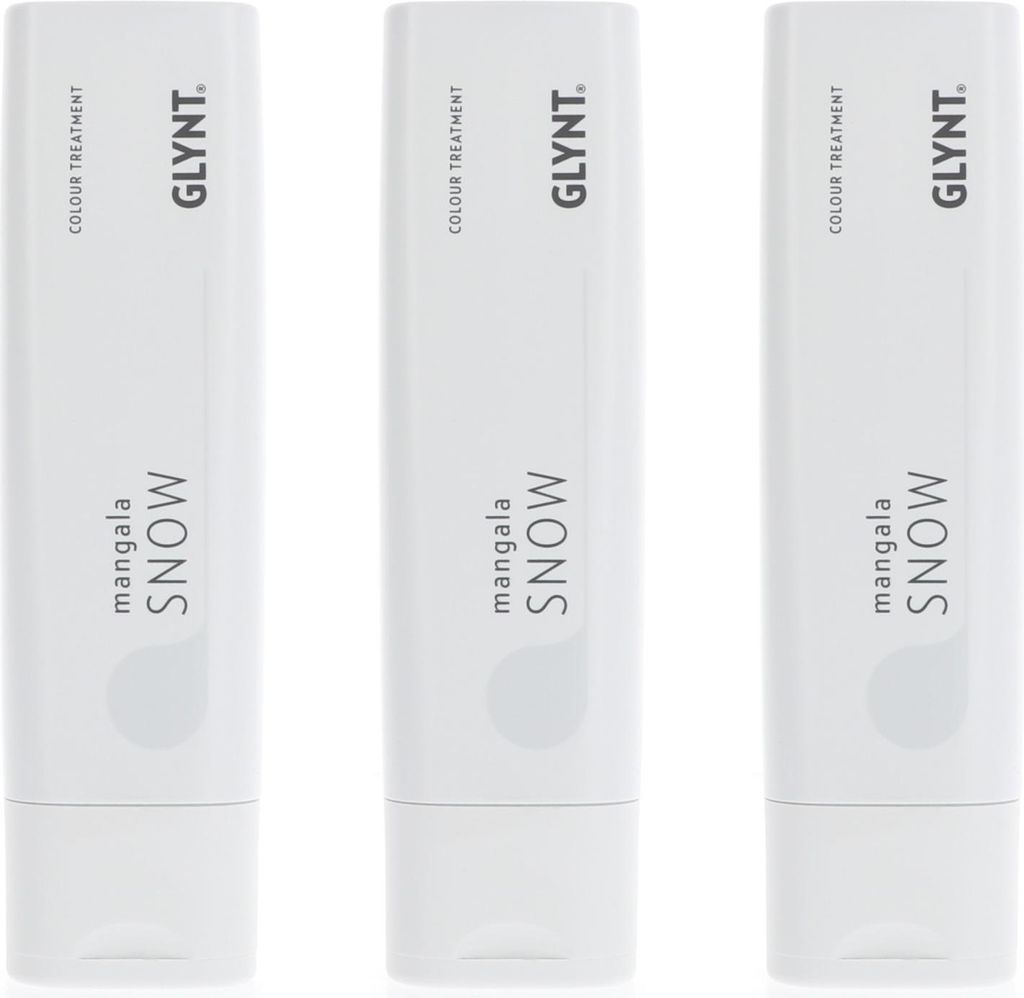 Glynt Mangala Snow 3 x 200 ml Colour treatment Farbkur Set Produktbild 