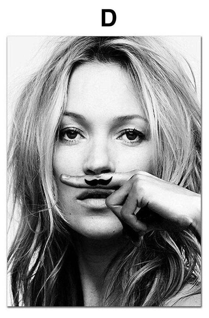 Poster Schwarz Weiß Kate Moss Vogue · Vintage · Wohnkultur| Produktbild 