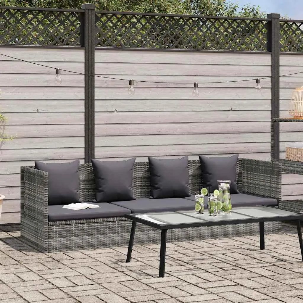 Canapé-lit de Jardin Gris 200x60 cm pour Détente et Bain de Soleil Chic