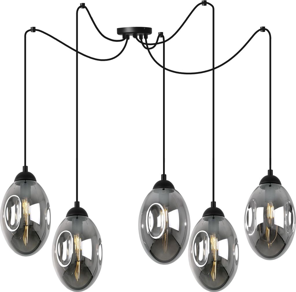 Loft Hängelampe im Spinnen Design – Moderne Deckenlampe Kronleuchter für Wohnzimmer, Schlafzimmer und Gästezimmer