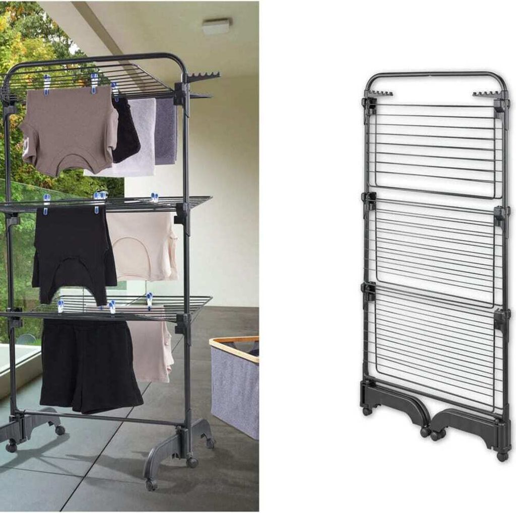 Leifheit Turmtrockner Comfort 420 Black Edition mit Rollen, Produktbild 