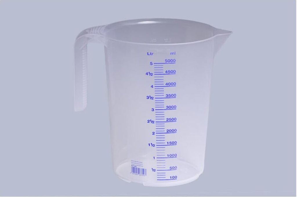 Hünersdorff Messkanne 5.000 ml, PP, 2 Skalen offener Griff, Produktbild 