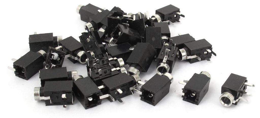 30 Stš¹ck 2,5mm Buchse Audio Stecker Dip 4 Pin Stereo Jacks Klinkenbuchse DE de
