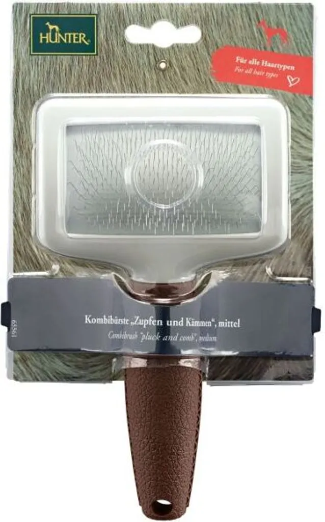 Spazzola cardatrice Hunter 2 in 1