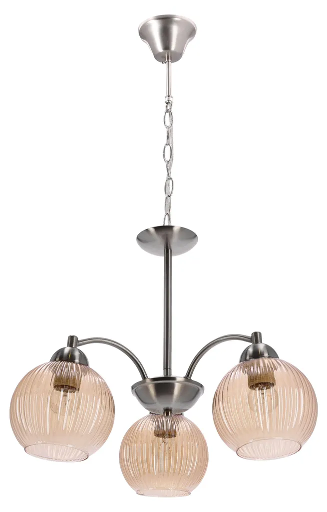Suspension de Table à Manger Médina Ambre et Chrome pour Ambiance Cosy