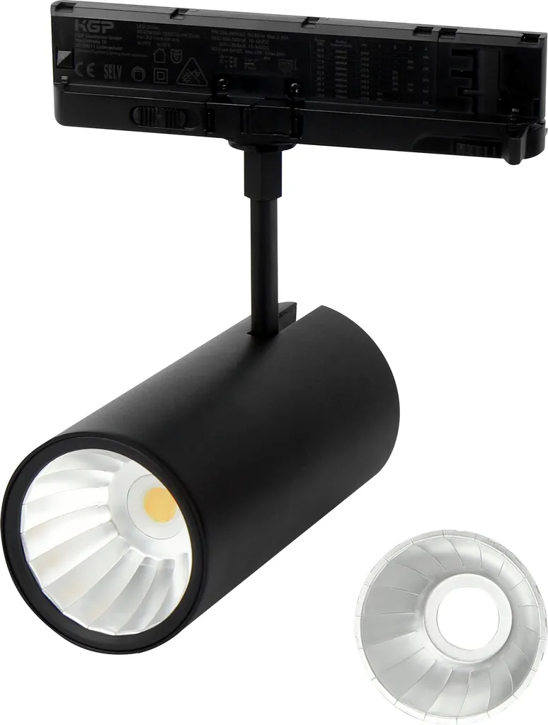 Spot LED sur rail triphasé LUMICANTO orientable noir CCT 1440-3200lm - 6