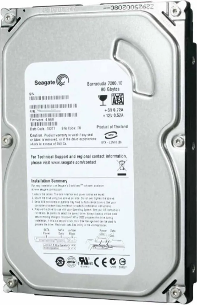 Hard Disk Seagate ST380815AS 80GB SATA 3,5" - Ideale per NAS e Desktop