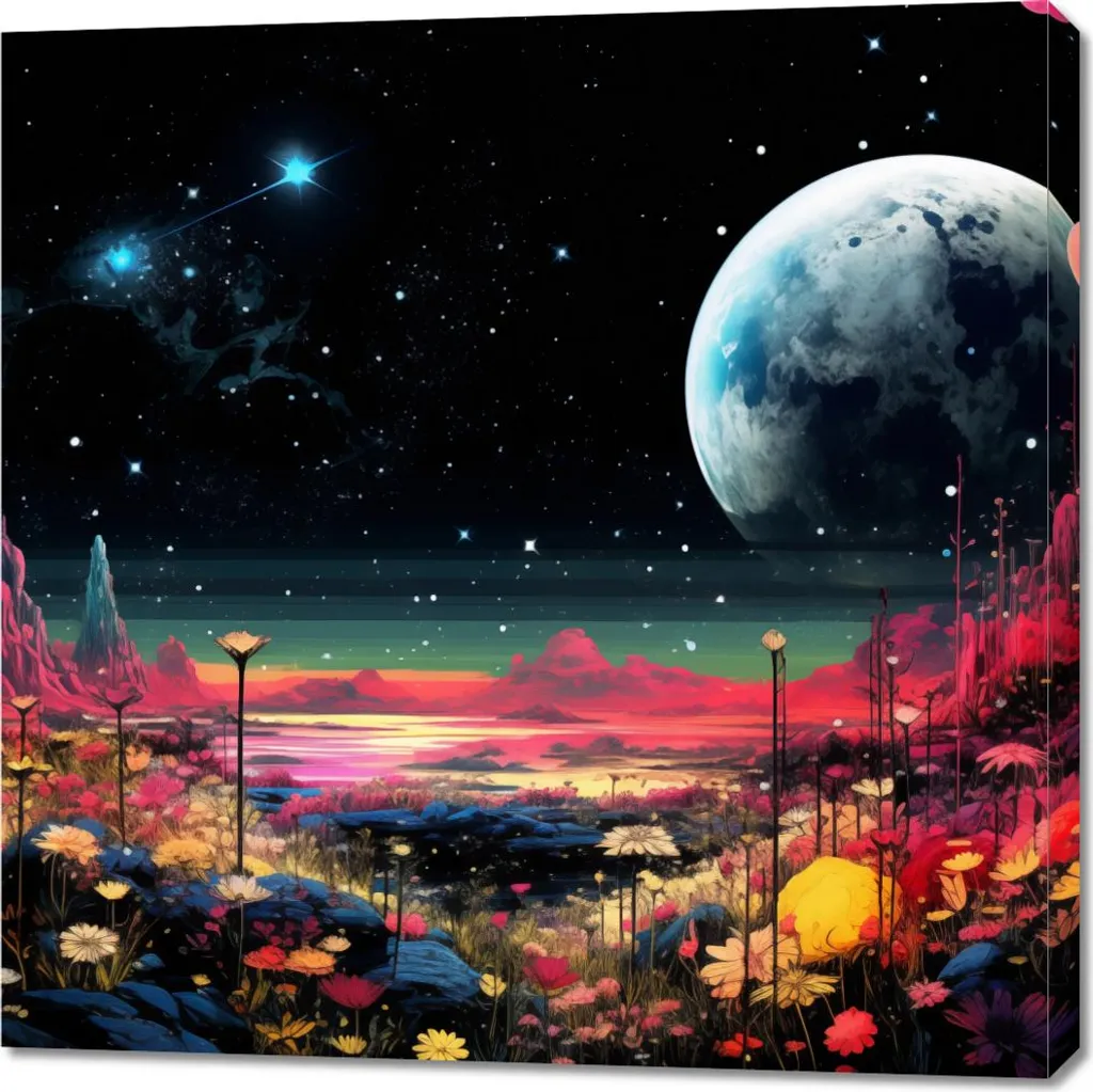 Décoration Murale Image Autre Monde 90x90 - Tableau Carré Grand Format