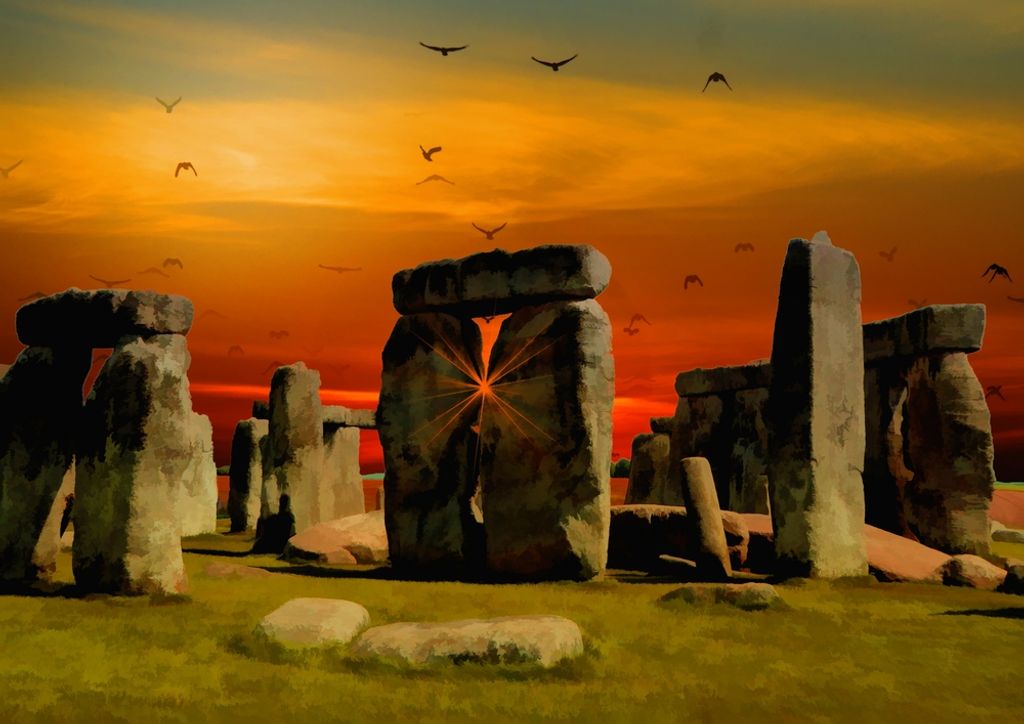 hansepuzzle 60623 - Stonehenge Puzzle, 260 Teile, Hintergründe, 41,0 x 28,0cm mit hochwertiger Aufbewahrung, Kartonbox & Beutel