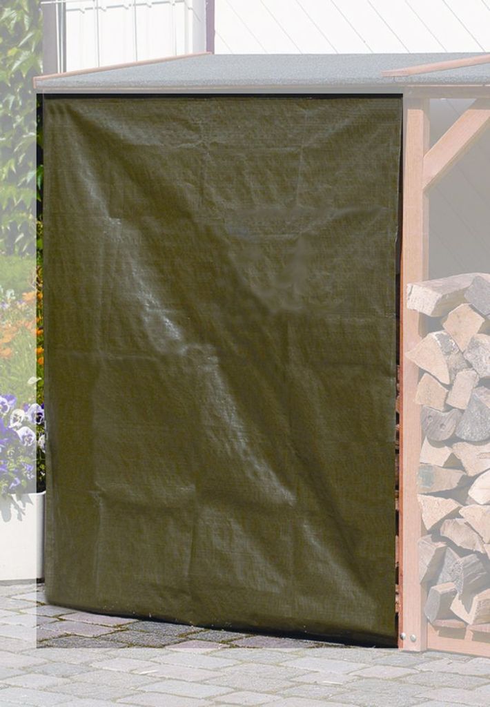 Wetterschutz für Kaminholzregale 120x140 cm grün