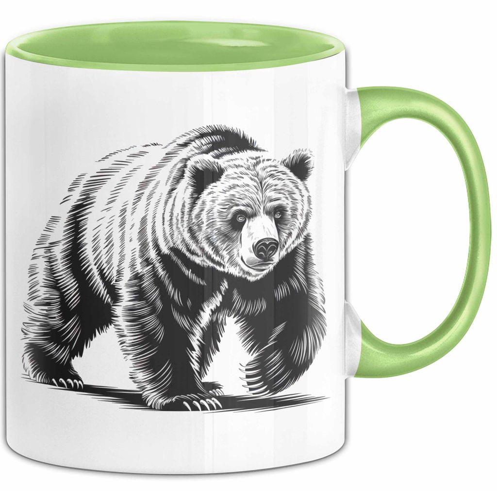 Grizzlybär Tasse Geschenk Lustige Geschenkidee Spruch (Grün)