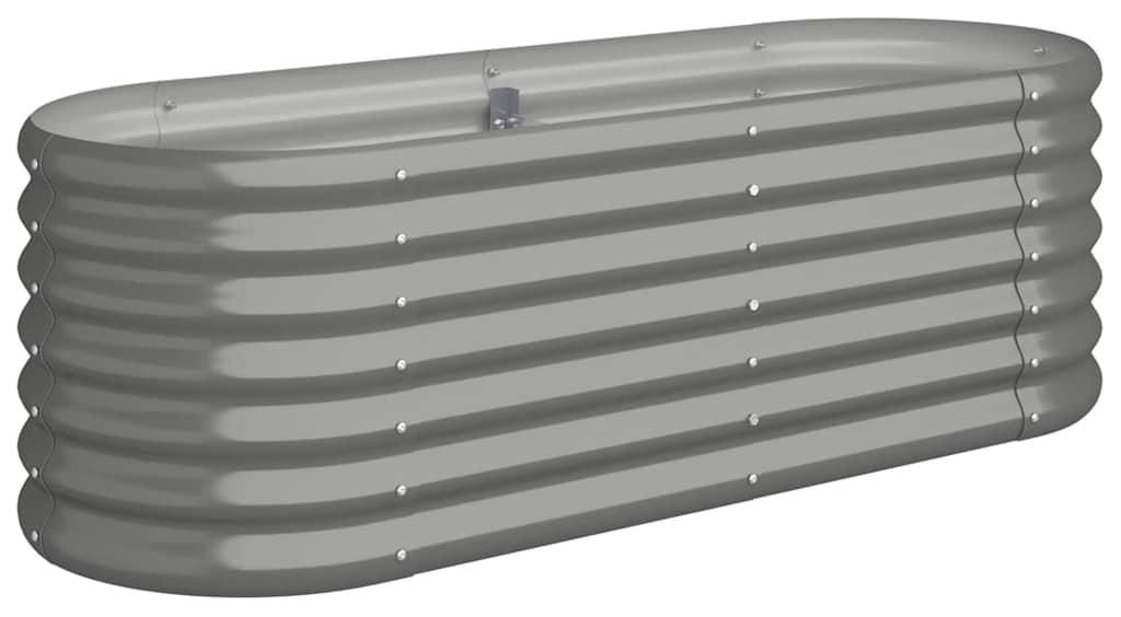vidaXL Hochbeet Verzinkter Stahl 114x40x36 cm Grau Produktbild 