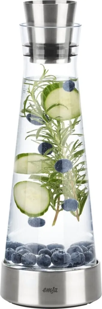 Carafe réfrigérante en verre 1l FLOW SLIM Emsa pour boissons fraîches