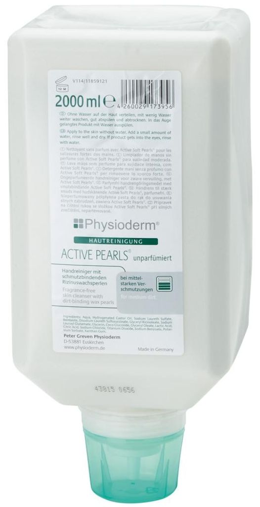 Physioderm ACTIVE PEARLS Handreiniger unparfümiert seifen-/reibemittelfrei 2L Variofl.