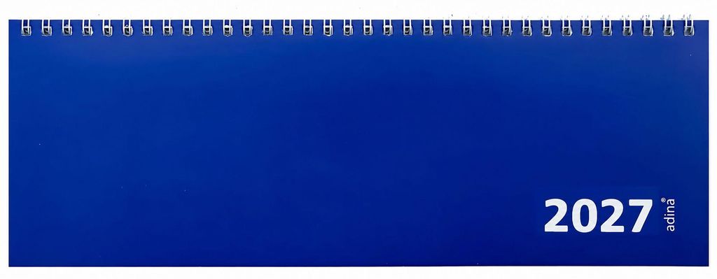 2027 ADINA Großer Tischquerkalender XXL 42x13cm dunkelblau Produktbild 