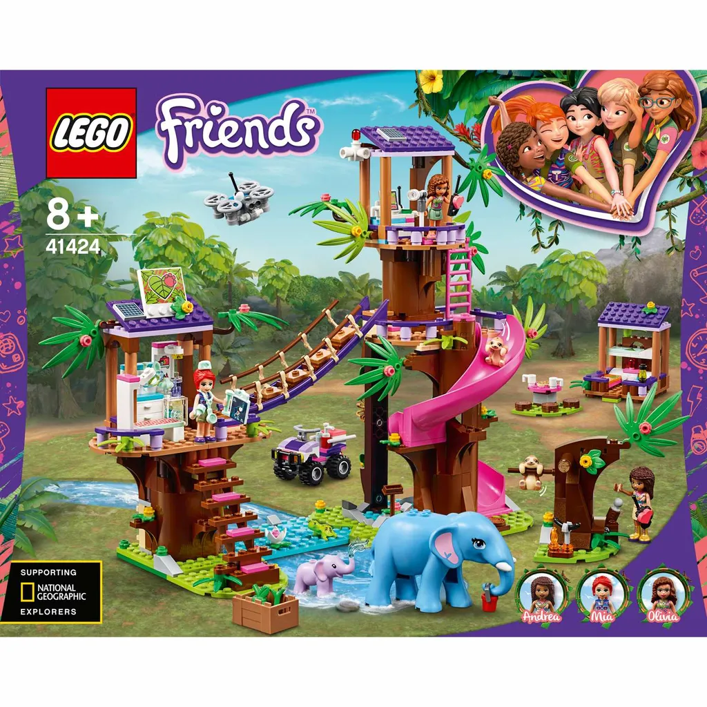 Station de secours LEGO 41424 avec figurines de paresseux et forêt
