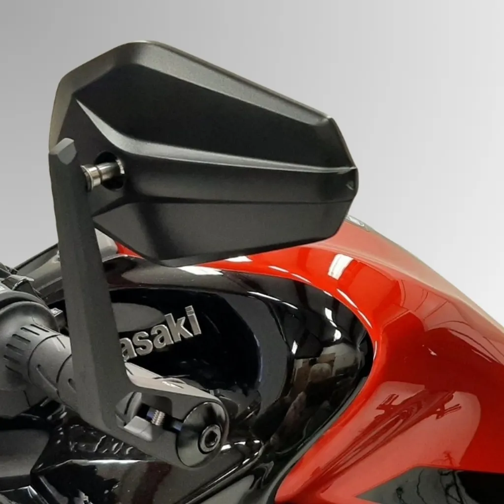 Rétroviseur d'extrémité de guidon SOLID 2 Noir M12-SU pour Moto - 2