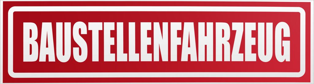 Kiwistar Baustellenfahrzeug invertiert Magnetschild Schild magnetisch - 20cm Rot - reflektierend - Magnetfolie für Auto PKW Kfz