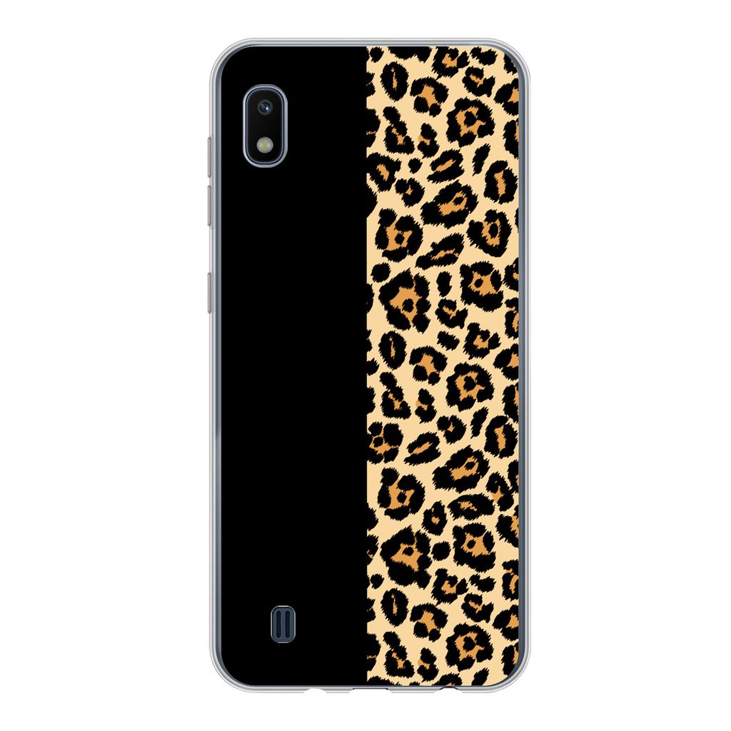 MuchoWow Handyhülle Schutzhülle Hülle für Samsung Galaxy A10 Panther Druck - Design - Tiere Silikon Softcase Handy Hülle - Schutzhülle