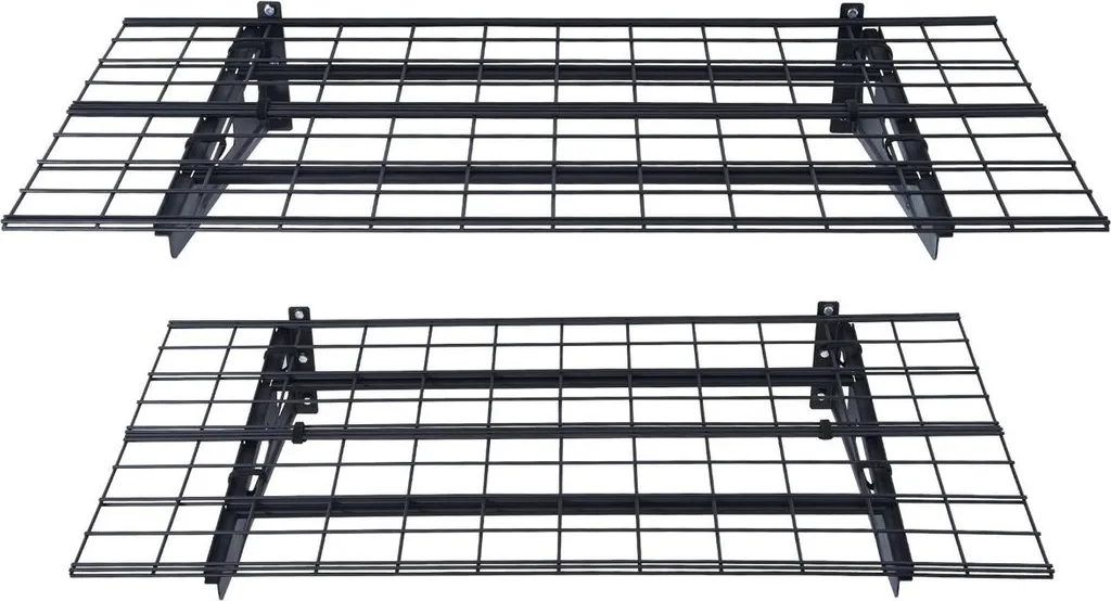 Étagères murales de garage 120x60 cm lot de 2 charges lourdes 227kg