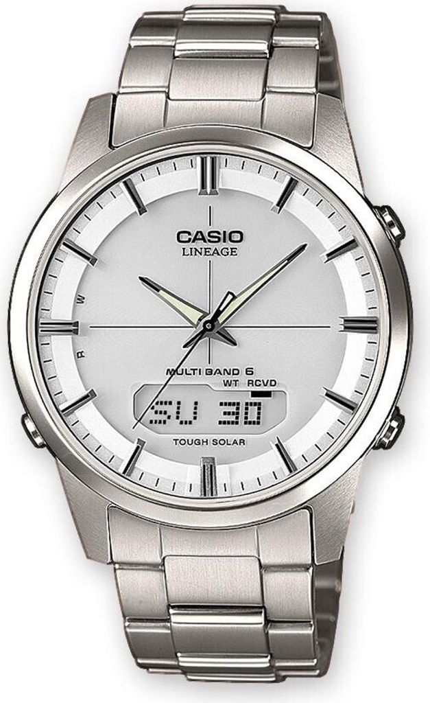 Casio Montre radio titane analogique numérique date solaire Image du produit 
