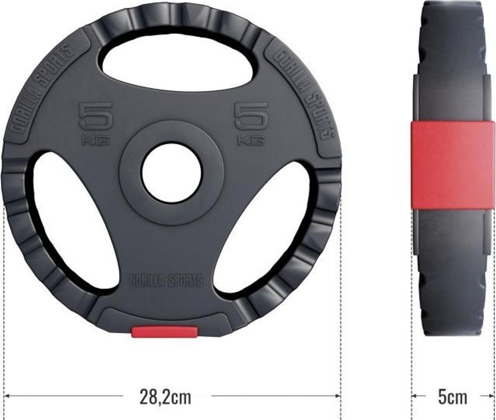Gorilla Sports Činkový kotouč Olympia, plast, 5 kg Obrázek produktu 