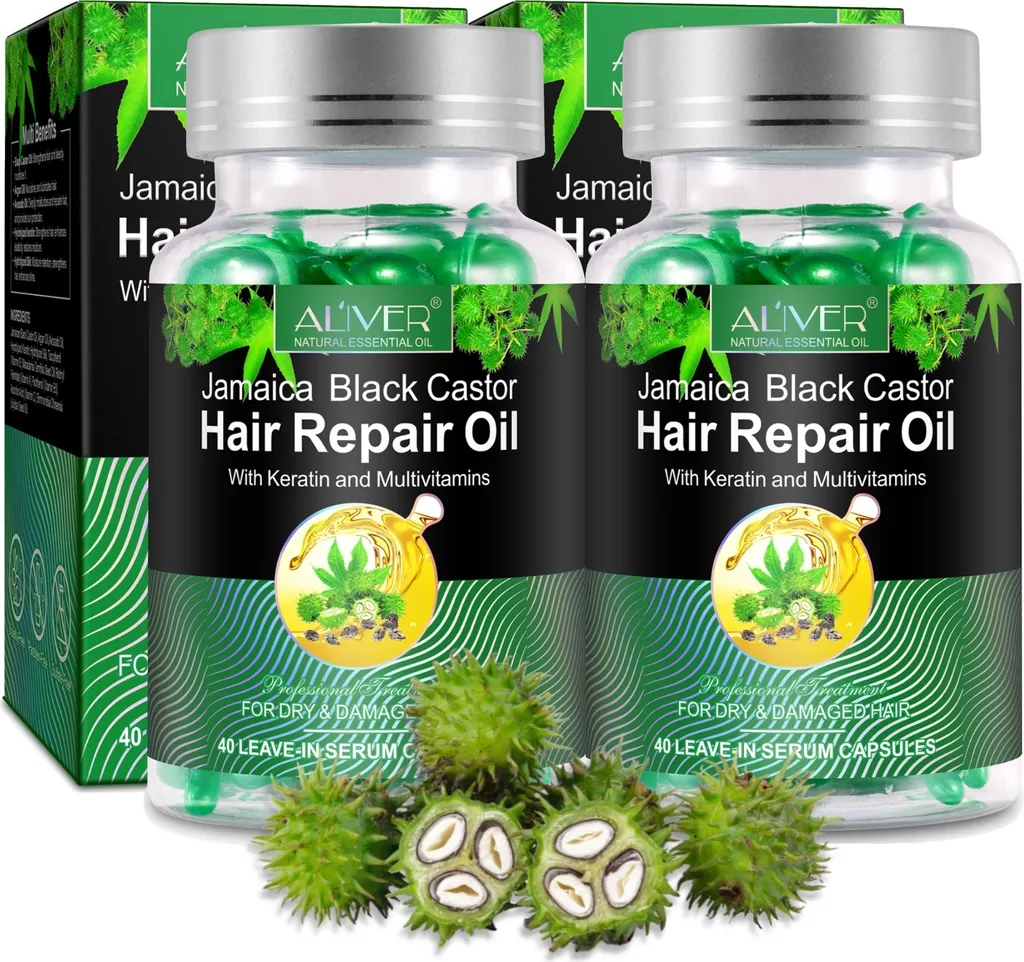 Olio di Ricino Professionale Capsule Bio - Trattamento Crescita 80 Caps