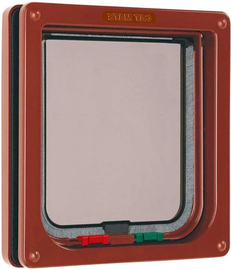 Chatière anti-courant d'air marron - Sécurité 4 positions 19 cm x 20 cm