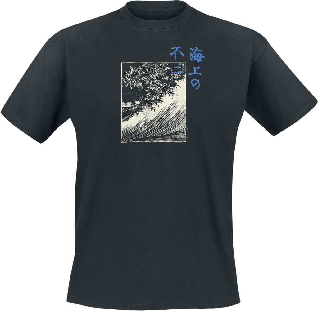 Hokusai Great Wave T-Shirt Herren Duo Colour Great Wave schwarz S