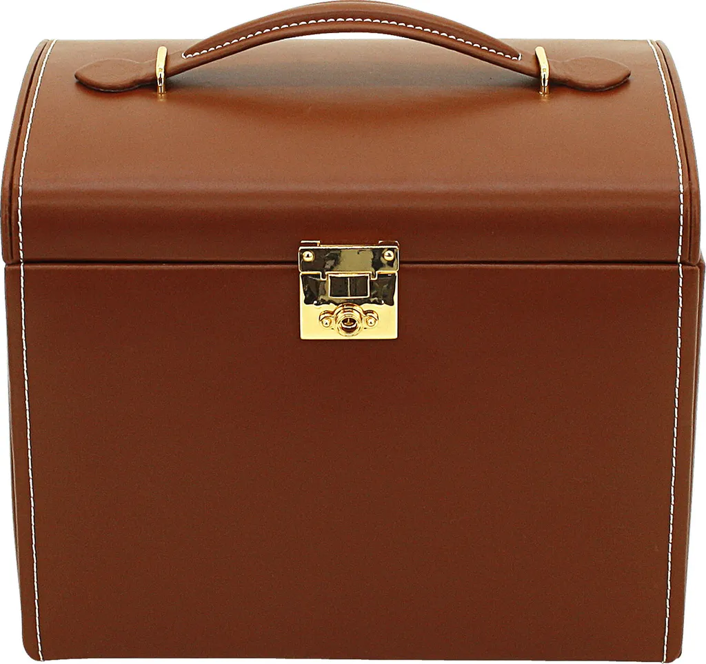 Rangement bijoux Friedrich 23 Cordoba en cuir brun pour voyage et maison