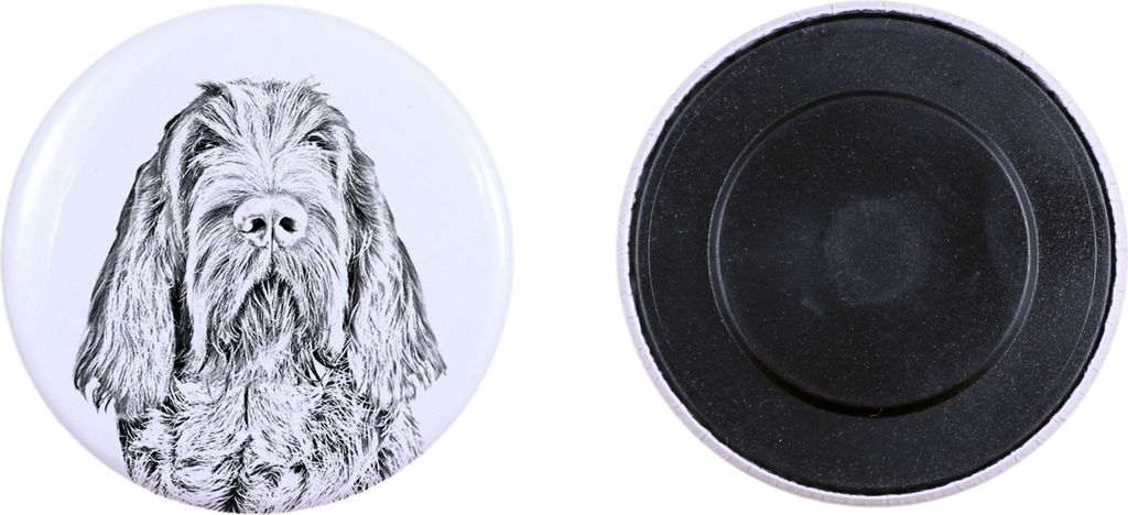Italienischer Spinone, Spinone Italiano Magnet mit einem Hundepfotenabdruck, außergewöhnlich leicht, starker Magnet, handgefertigtes Produkt der ...