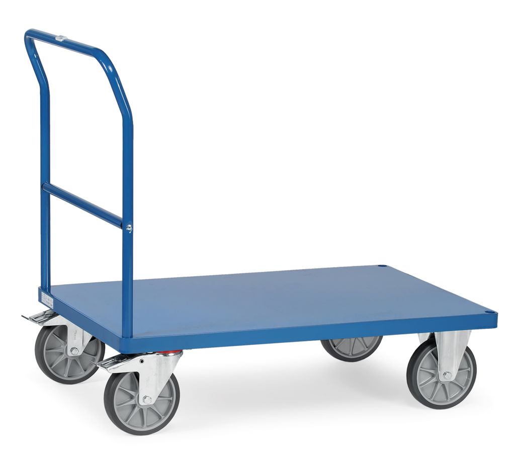 fetra Schiebebügelwagen - Stahlblech bündig, Ladefläche 1000 x 600 mm