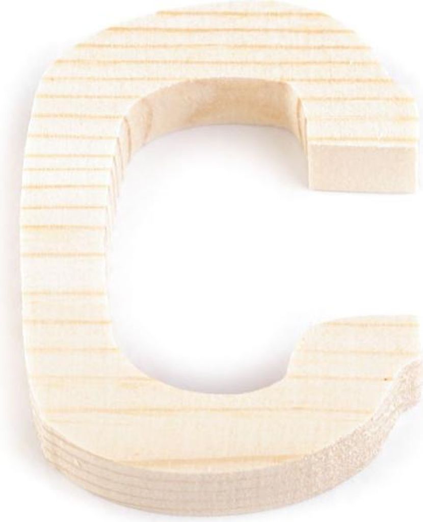 3D Holzbuchstabe 8 cm, natur - Buchstaben Zeichen, Produktbild 