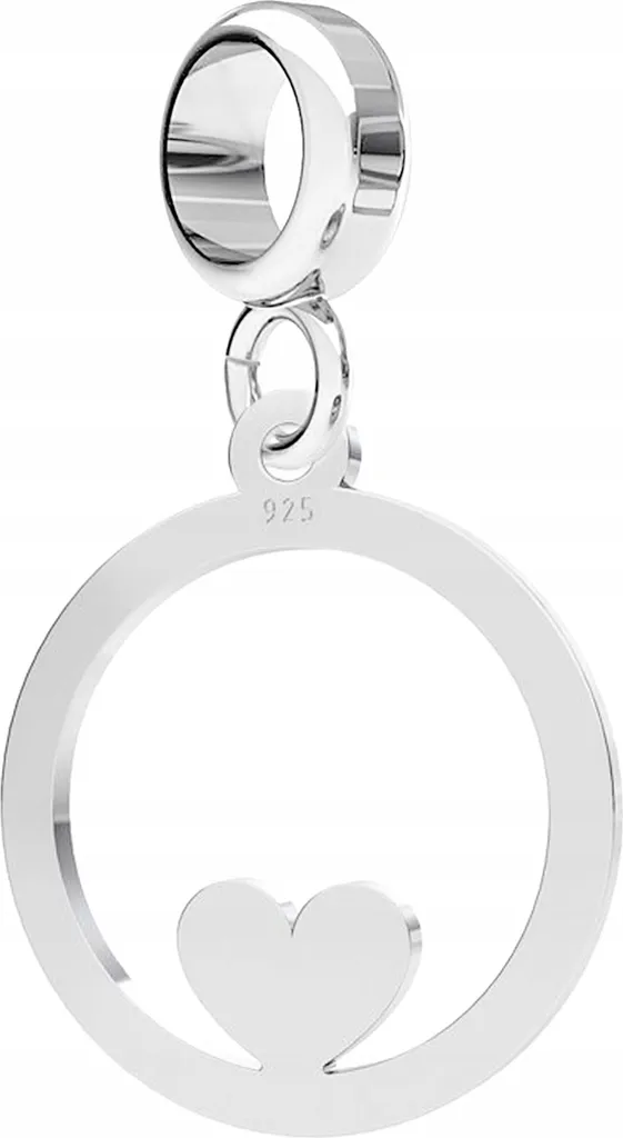Ciondolo Cuore Argento 925 Sterling per Bracciale DIY e Custom