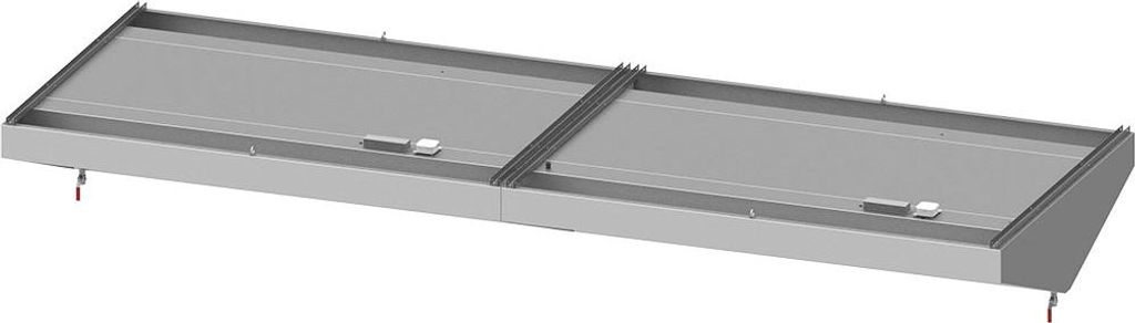 Deckenhaube "Basic Line", Schrägform 4000 mm x 1600 mm mit Flammschutzfilter Typ B