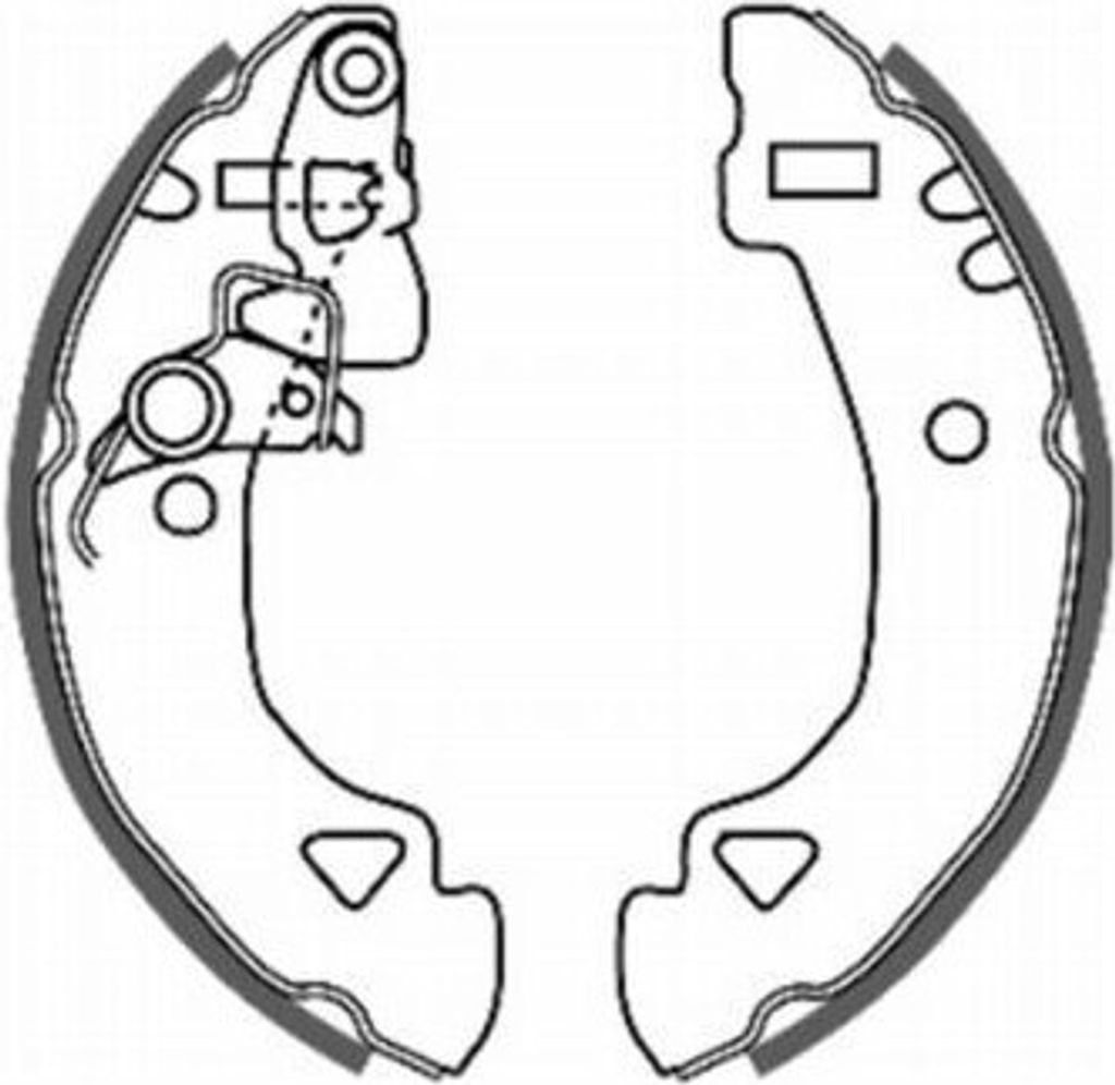 ABE Bremsbackensatz Trommelbremse Hinten für FIAT Seicento / 600 Schrägheck (187) C0F008ABE