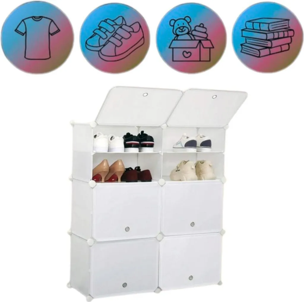 Étagère à chaussures modulable et armoire de rangement gain de place