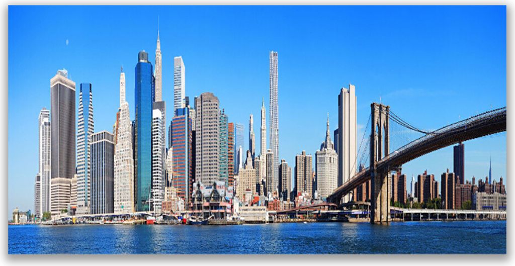Tulup Leinwand-Bilder 120x60 Wandbild Canvas Kunstdruck Brücke Stadt Architektur