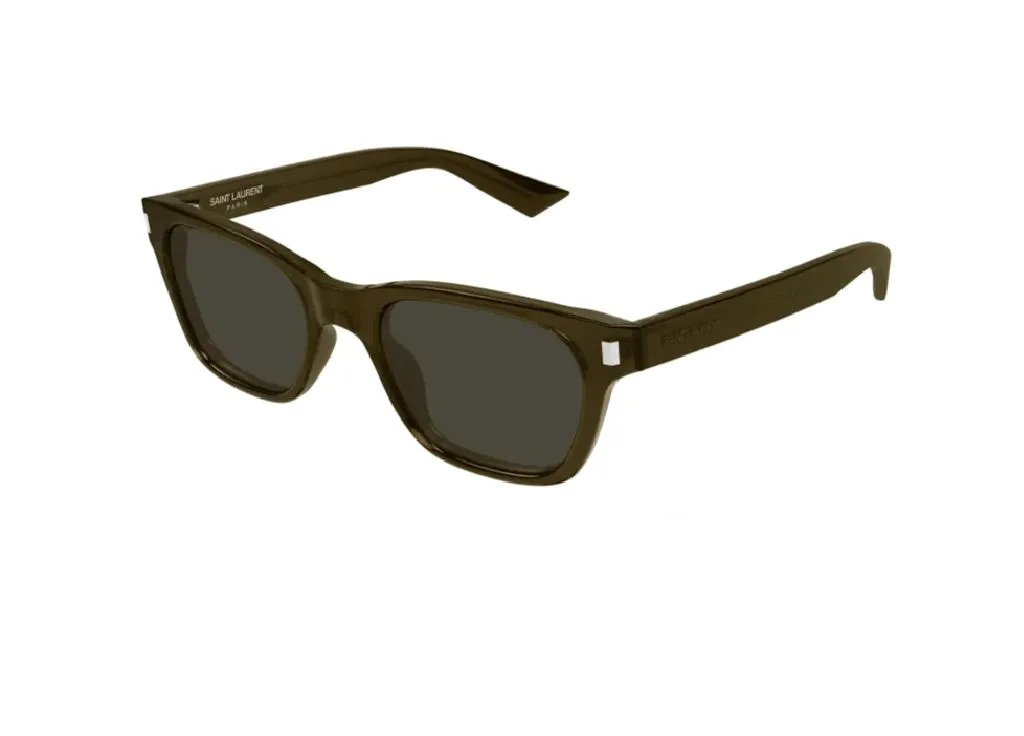 Lunettes de soleil Saint Laurent SL 874 marron acétate et verres gris