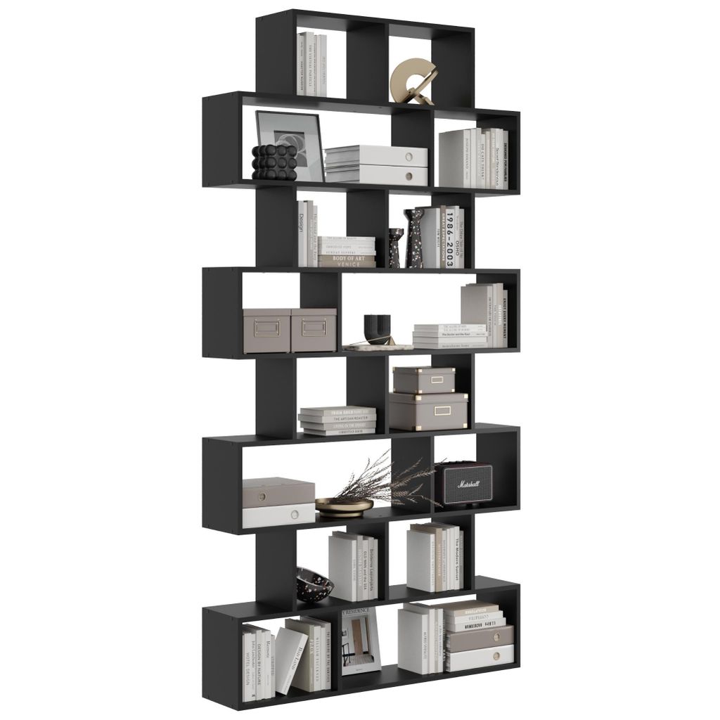 Schwarzes Bücherregal – Modernes Regal im eleganten Design Produktbild 